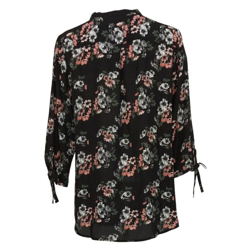 Joan Rivers Floral Print Tunic Top with Bow Sleeves - Picture 4 of 6